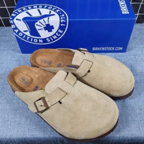 Birkenstock Boston Suede Leather - Taupe Women - Picture 3 of 6